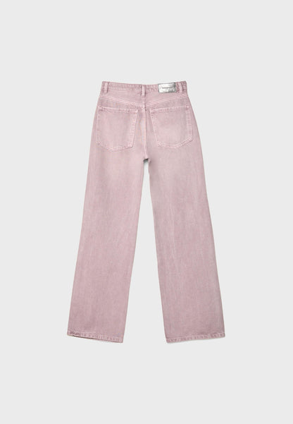 Straight-fit jeans with rhinestones