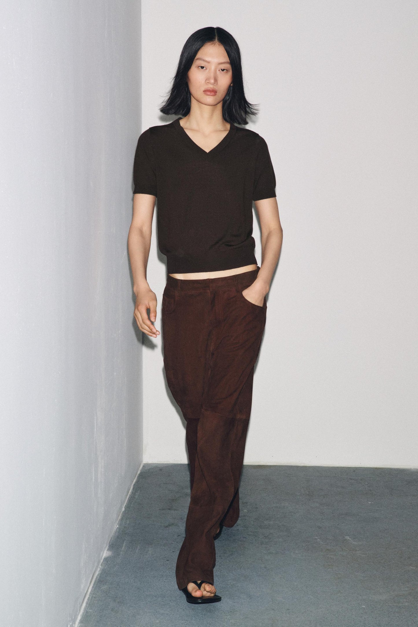 100% WOOL SHORT SLEEVE TOP