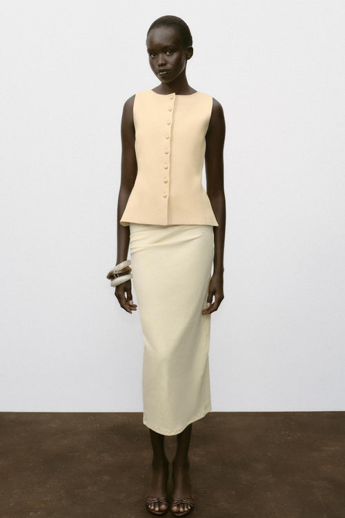 BUTTONED KNIT WAISTCOAT