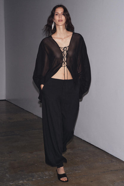 ZW COLLECTION CUFFED BALLOON TROUSERS