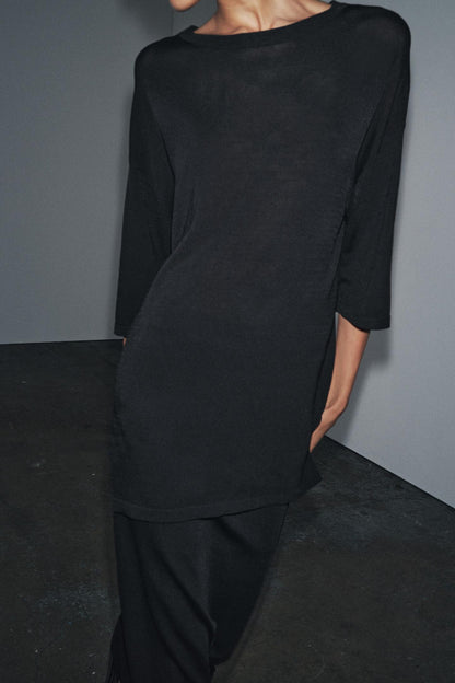 OVERSIZED PLAIN KNIT TOP