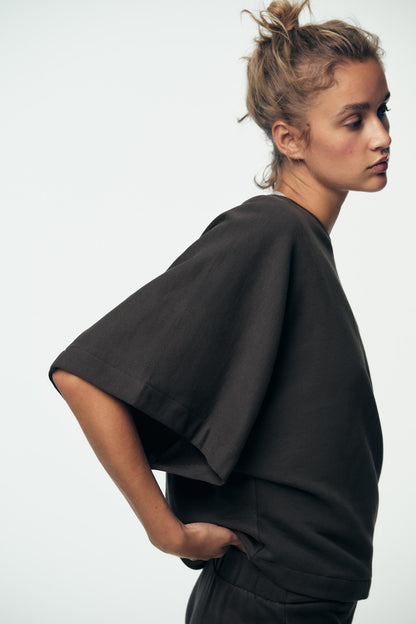 RUSTIC SHORT SLEEVE SWEATSHIRT