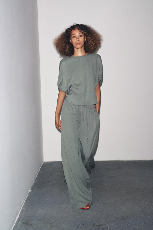 ZW COLLECTION FLOWING PYJAMA TROUSERS