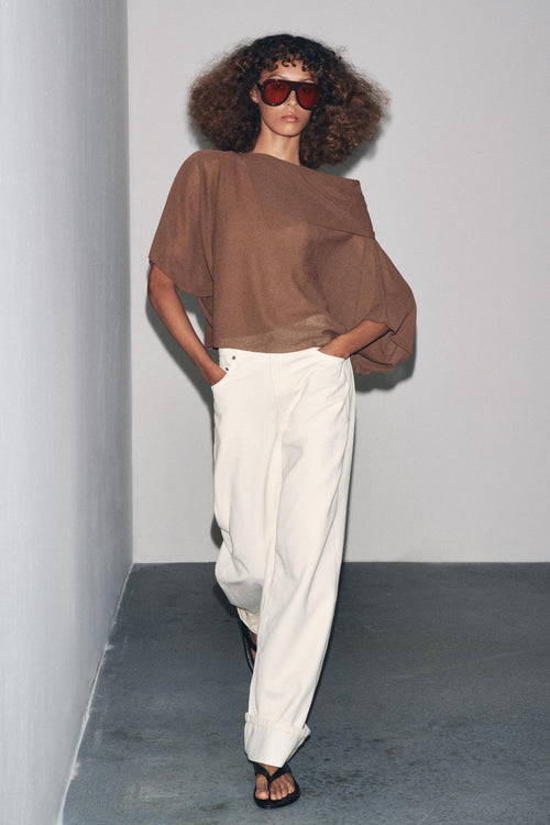 PLAIN KNIT LAYERED TOP