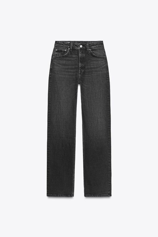 TRF HIGH-WAIST STRAIGHT LEG JEANS
