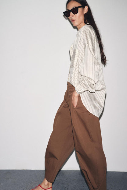 ZW COLLECTION DARTED TROUSERS WITH BELT LOOPS