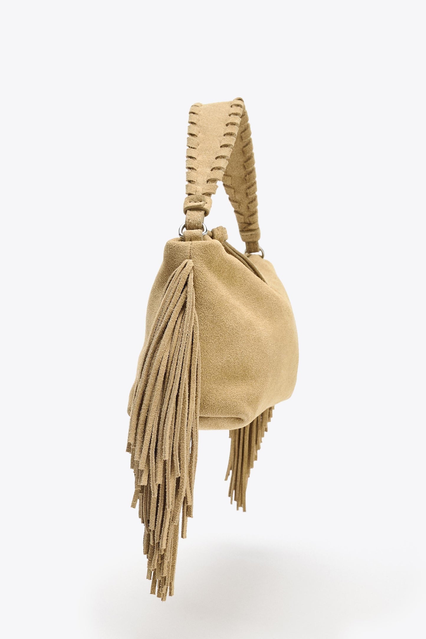 MINI SPLIT SUEDE FRINGED BAG